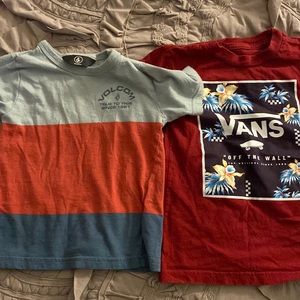 Two 2T boys tees- Volcom & Vans- gently worn